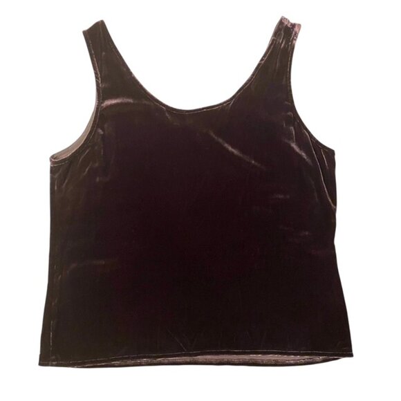 Eileen Fisher Sleeveless Shell Tank Top Silk Blend Size Large Purple - Picture 2 of 13